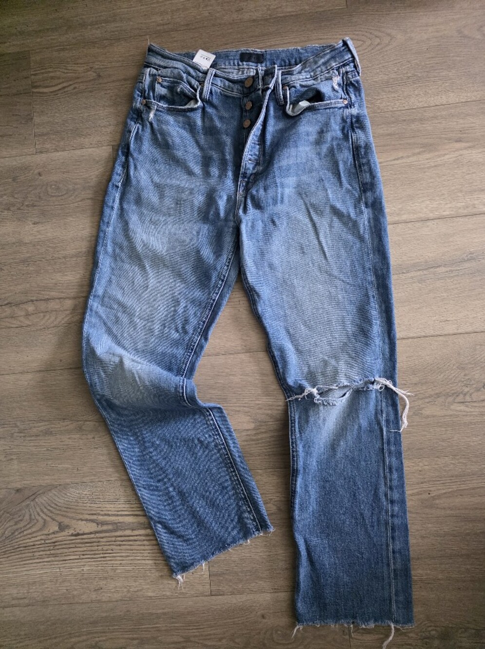 Women's Light Blue Distressed Jeans